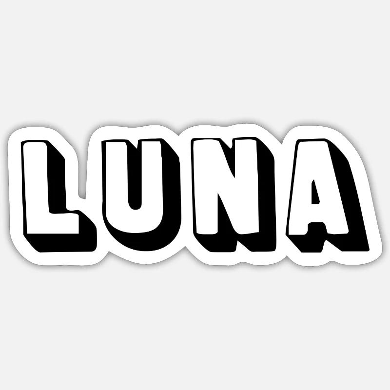 Name - Luna Sticker Größe S (10 x 10 cm)