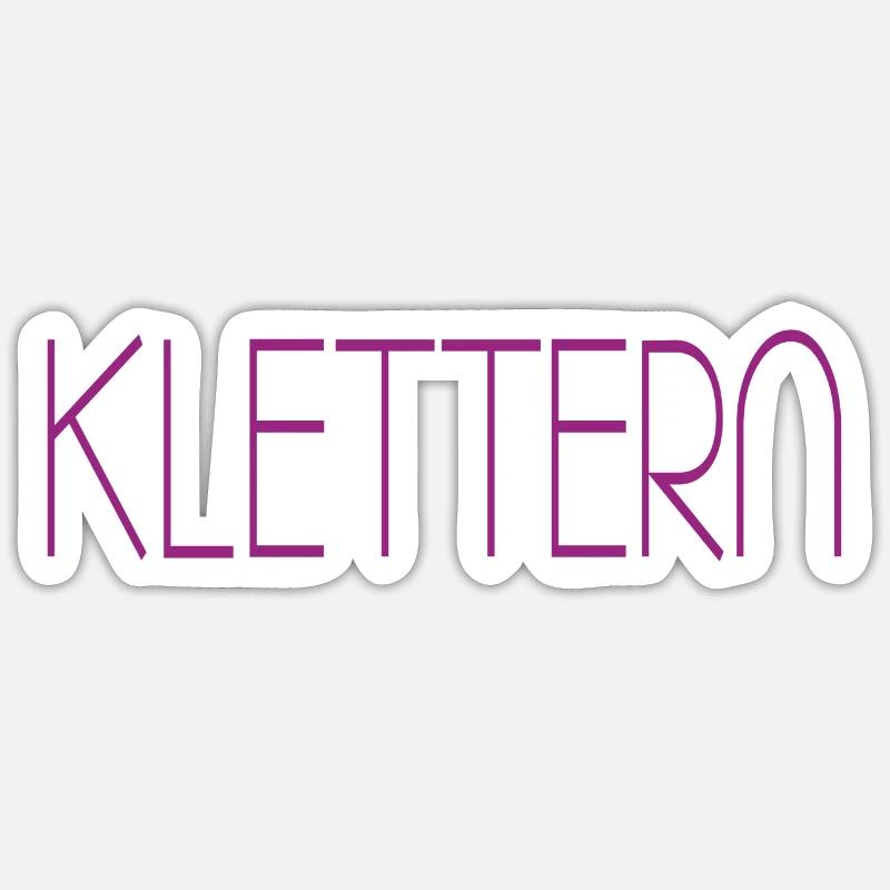 klettern - Sticker Größe S (10 x 10 cm) - Mattweiß