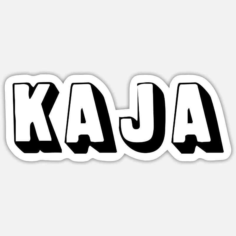 Name - Kaja - Sticker size S (10 x 10 cm) - white matte