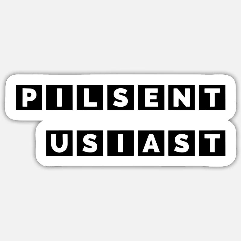 Pils enthusiast - Sticker size S (10 x 10 cm) - white matte