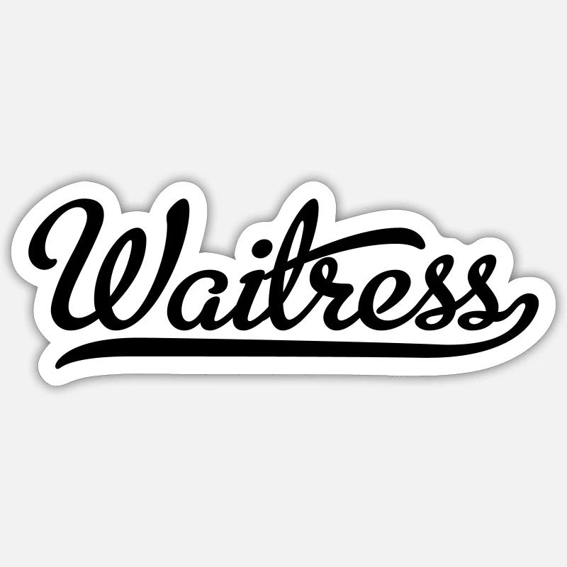 Serveuse - Sticker taille S (10 x 10 cm) - blanc mat