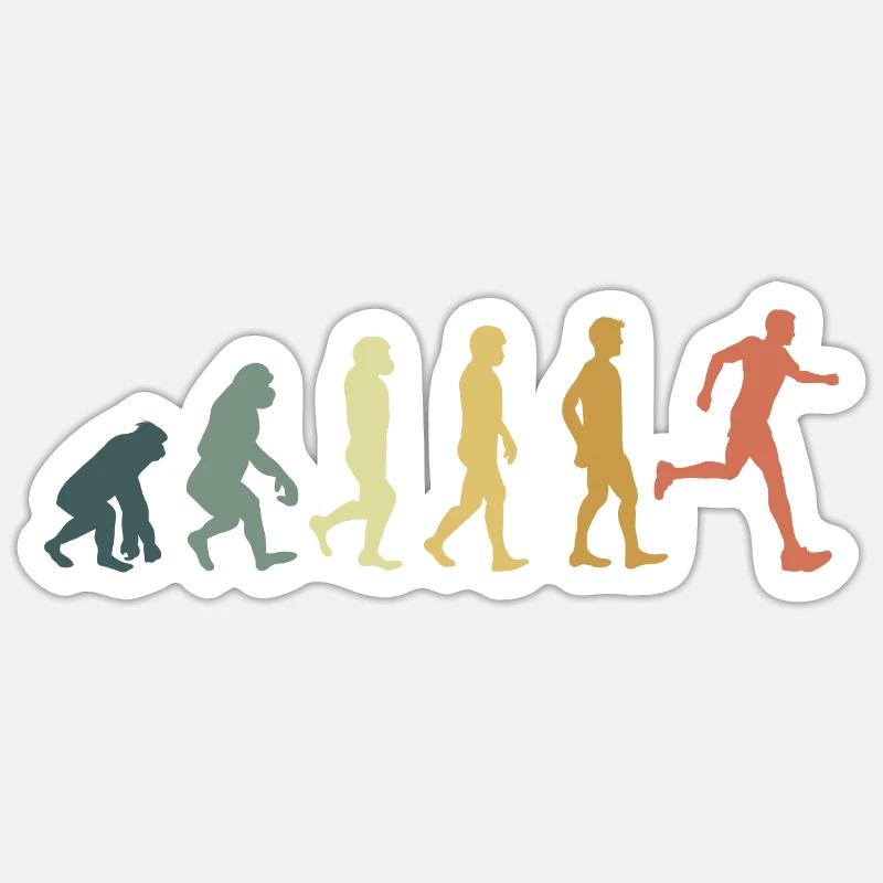 Evolution running Sticker taille S (10 x 10 cm)