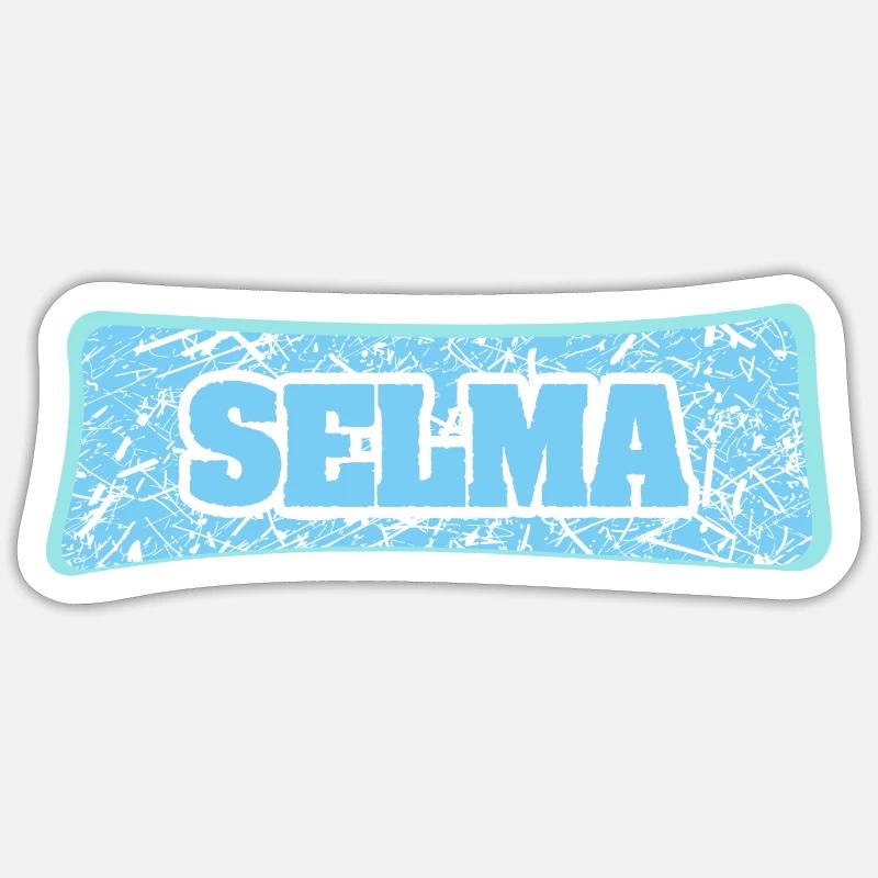 Selma comme nom - Sticker taille S (10 x 10 cm) - blanc mat