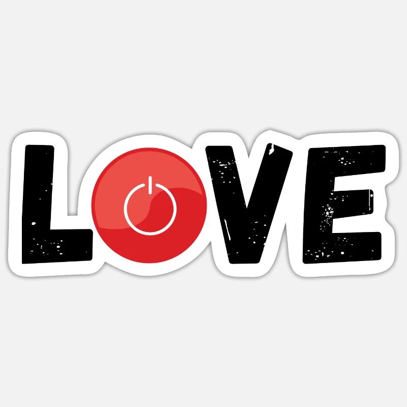 Liebe erloschen - Sticker Größe S (10 x 10 cm) - Mattweiß