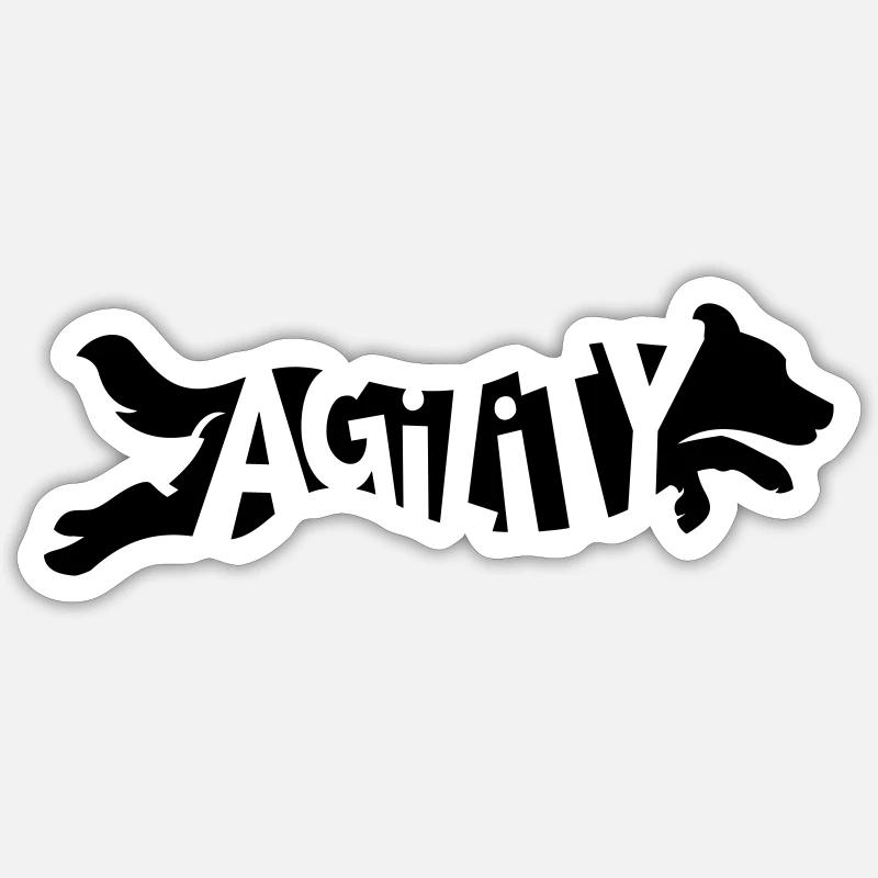 Agilité Border Collie SVG Couleur Sélectionnable Sticker taille S (10 x 10 cm)