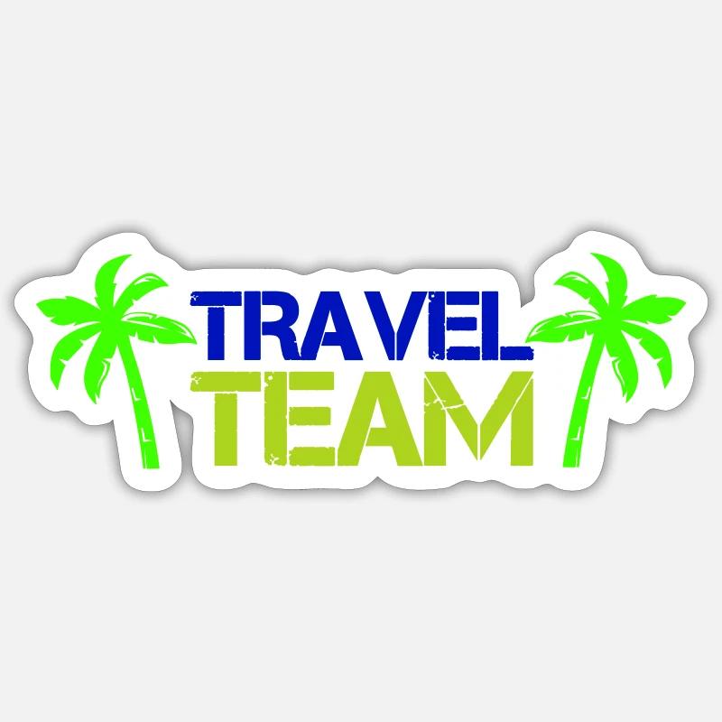 Équipe de voyage - Sticker taille S (10 x 10 cm) - blanc mat