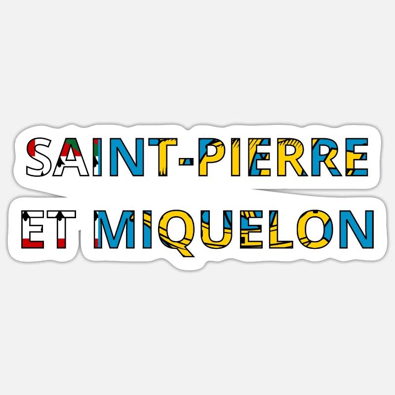 Drapeau Saint perre et miquelon Sticker taille S (10 x 10 cm)