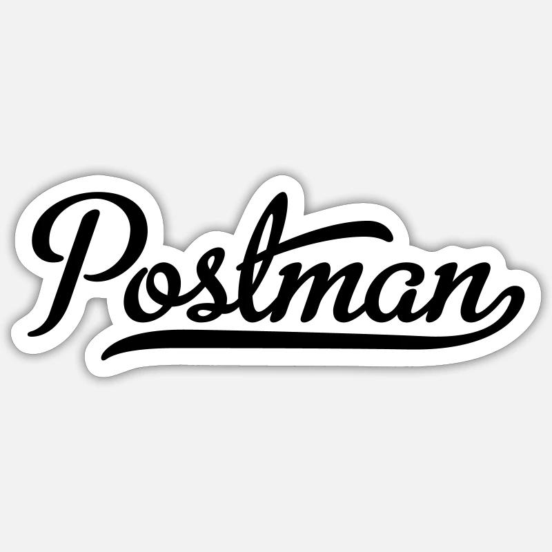 Postman - Sticker Größe S (10 x 10 cm) - Mattweiß