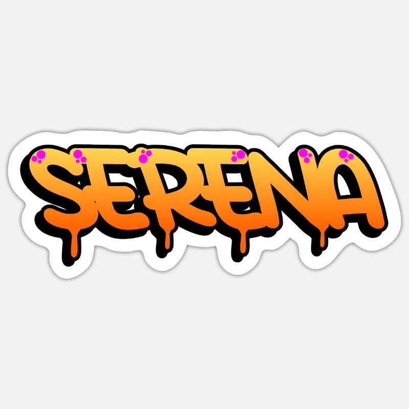 Graffiti first name Serena Sticker size S (10 x 10 cm)