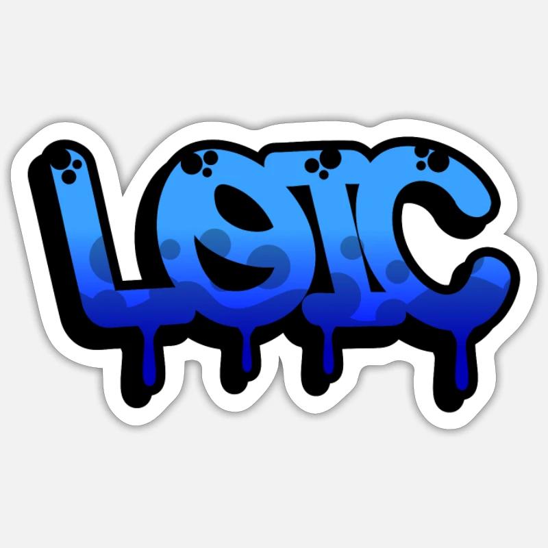Graffiti first name Loic Sticker size S (10 x 10 cm)