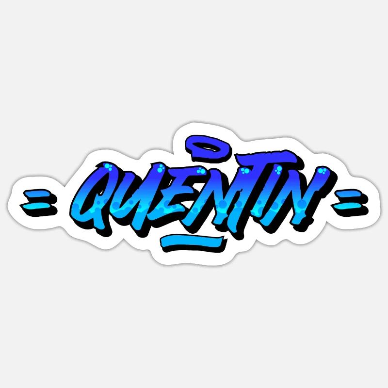 Graffiti First Name Quentin Sticker size S (10 x 10 cm)
