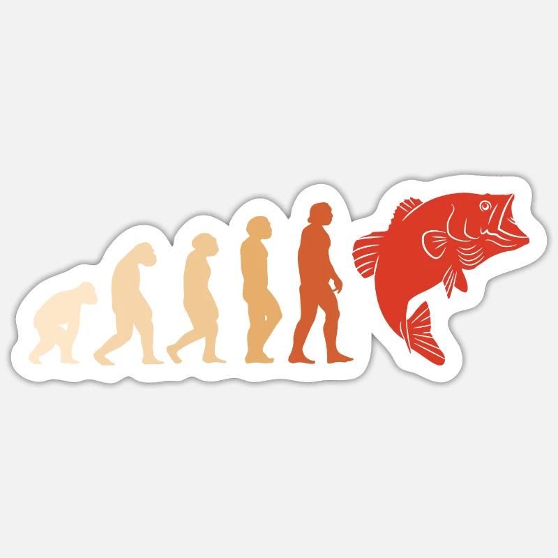 Fisher Evolution Fishing Sticker size S (10 x 10 cm)