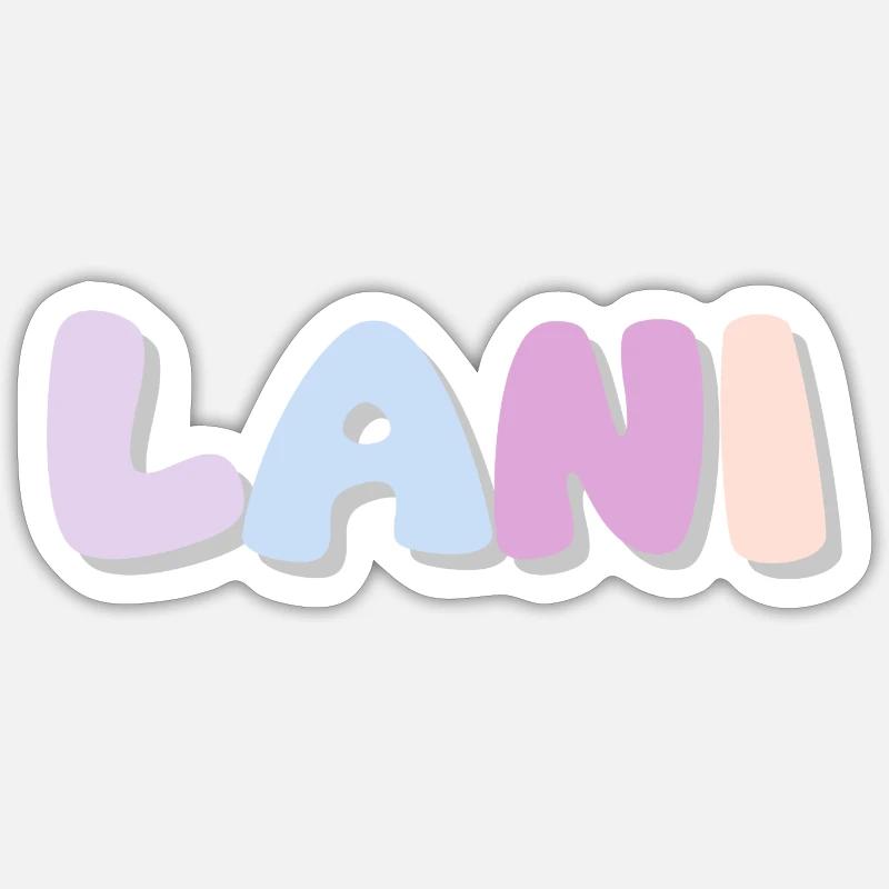 Nom - ani - Sticker taille S (10 x 10 cm) - blanc mat