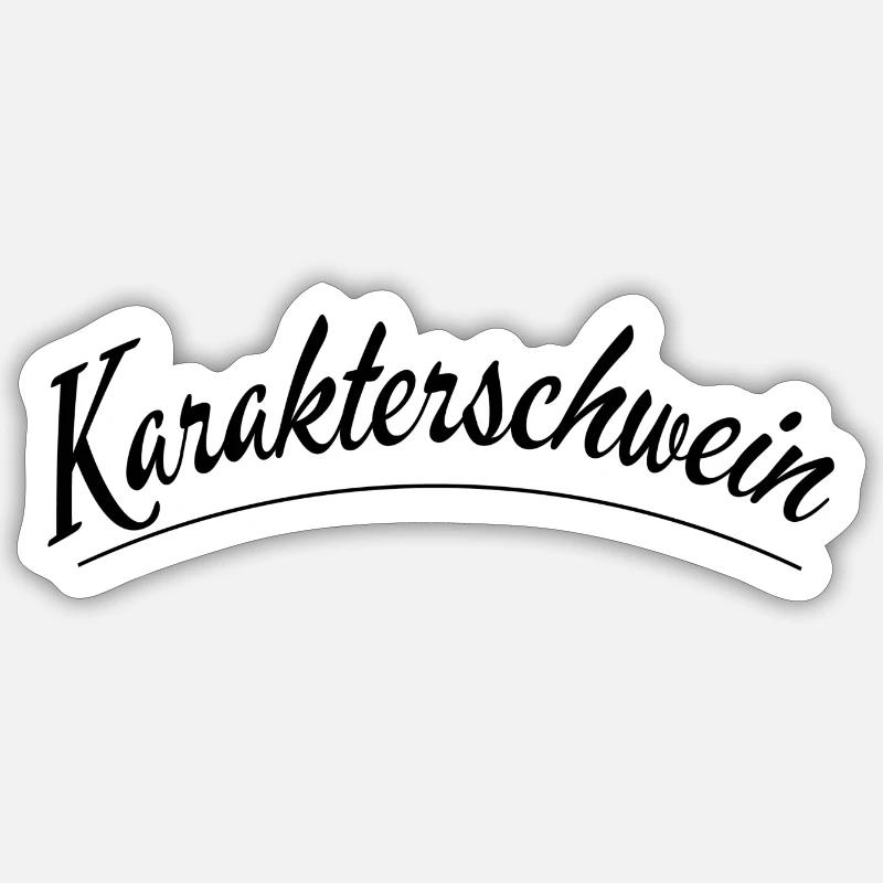Karakterschwein - Sticker Größe S (10 x 10 cm) - Mattweiß