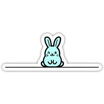 Hase Ostern Symbol - Sticker Größe S (10 x 10 cm) - Mattweiß - Vorne