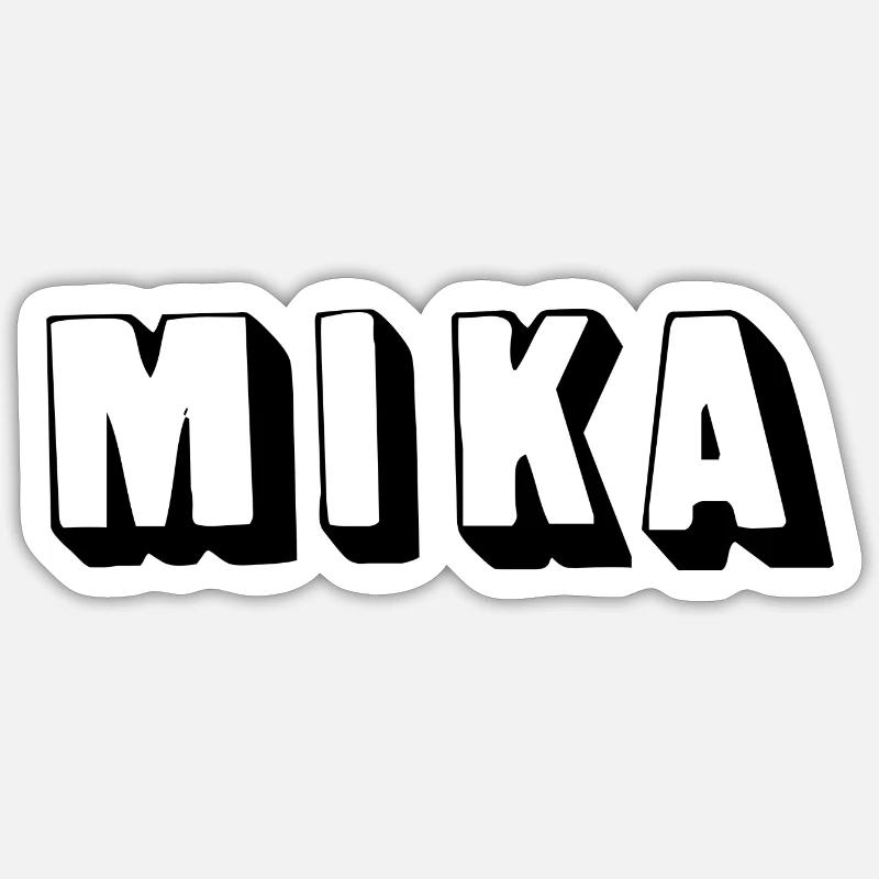 Nom - M i k a Sticker taille S (10 x 10 cm)