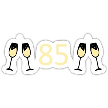 85th Birthday 85 Years Jubilee 85 Number 85 - Sticker size S (10 x 10 cm) - white matte - Front