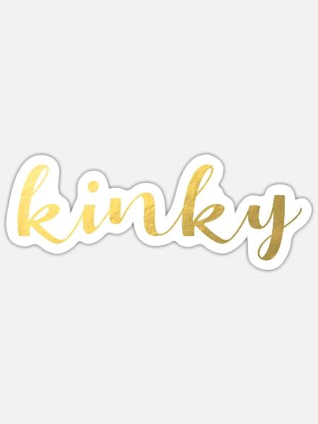 kinky Fetisch BDSM sexpositiv - Sticker Größe S (10 x 10 cm) - Mattweiß