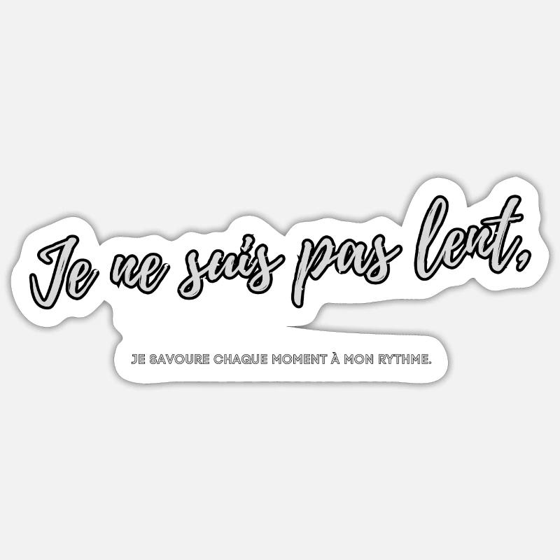 Slow - Sticker size S (10 x 10 cm) - white matte