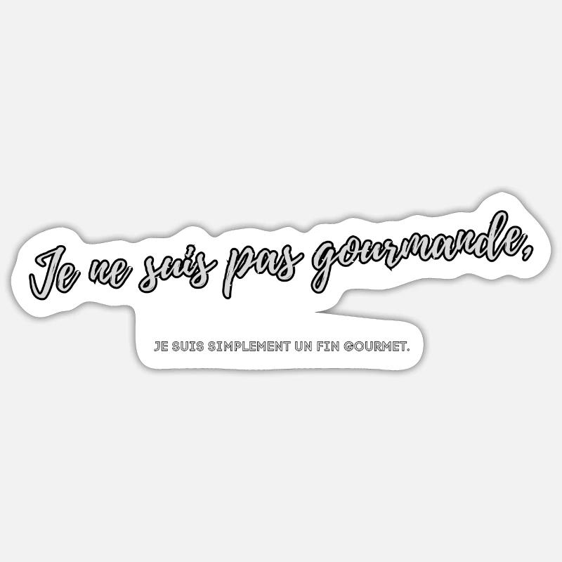 Feinschmecker - Sticker Größe S (10 x 10 cm) - Mattweiß