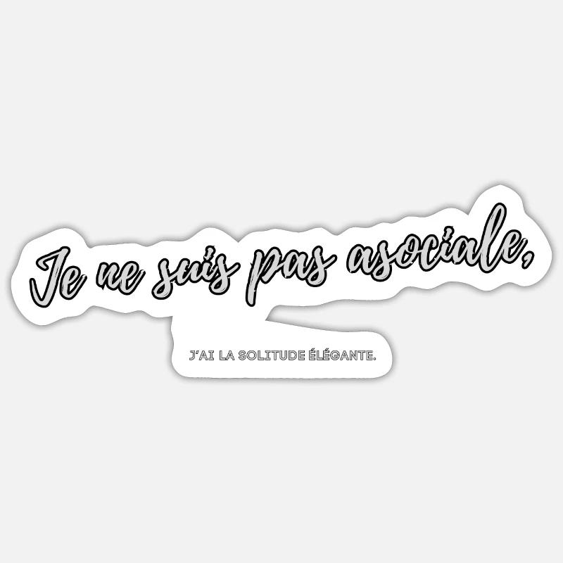 Asociale Sticker taille S (10 x 10 cm)