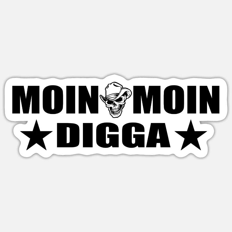 Moin - Sticker Größe S (10 x 10 cm) - Mattweiß