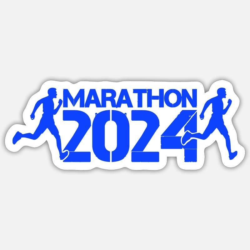 marathon 2024 - Sticker Größe S (10 x 10 cm) - Mattweiß