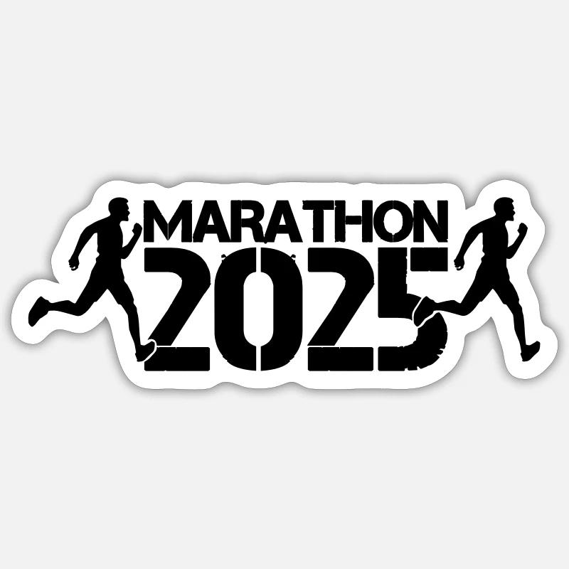 Marathon 2025 - Sticker size S (10 x 10 cm) - white matte