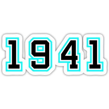 1941 Jahr Geburtstag - Sticker Größe S (10 x 10 cm) - Mattweiß - Vorne