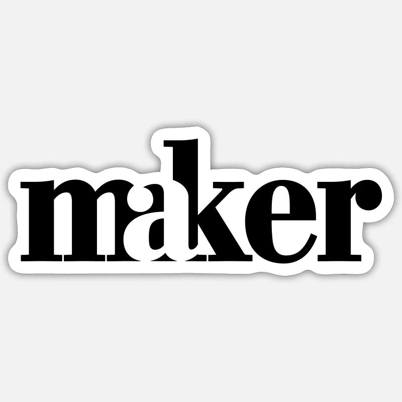 Fabricant - Sticker taille S (10 x 10 cm) - blanc mat