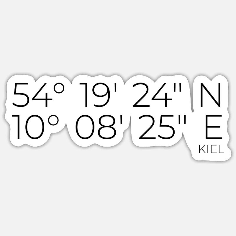 coordinates Kiel Sticker size S (10 x 10 cm)