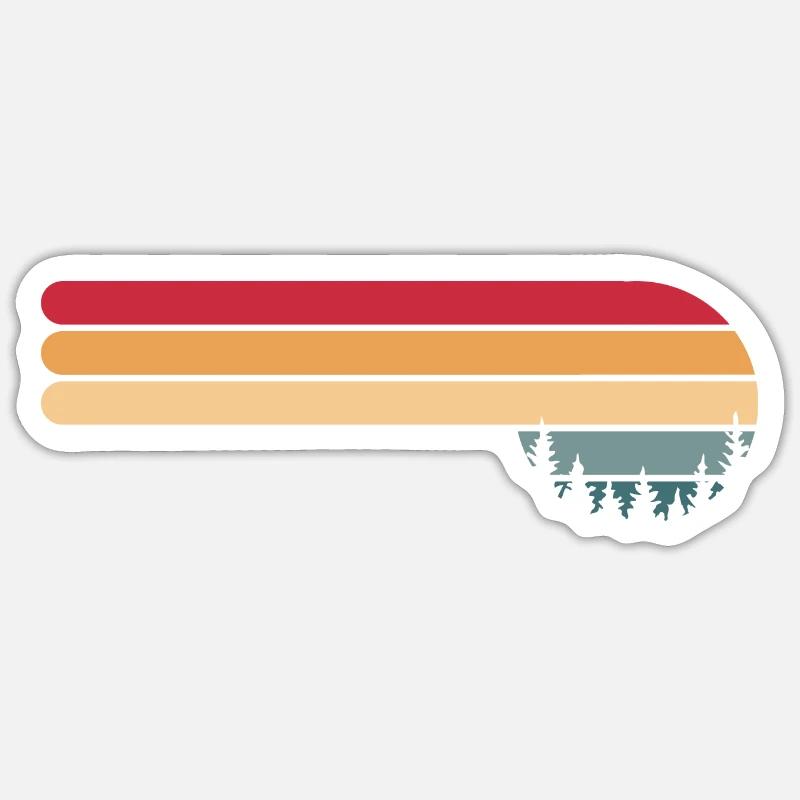 Forest Tree Sunset Sticker size S (10 x 10 cm)