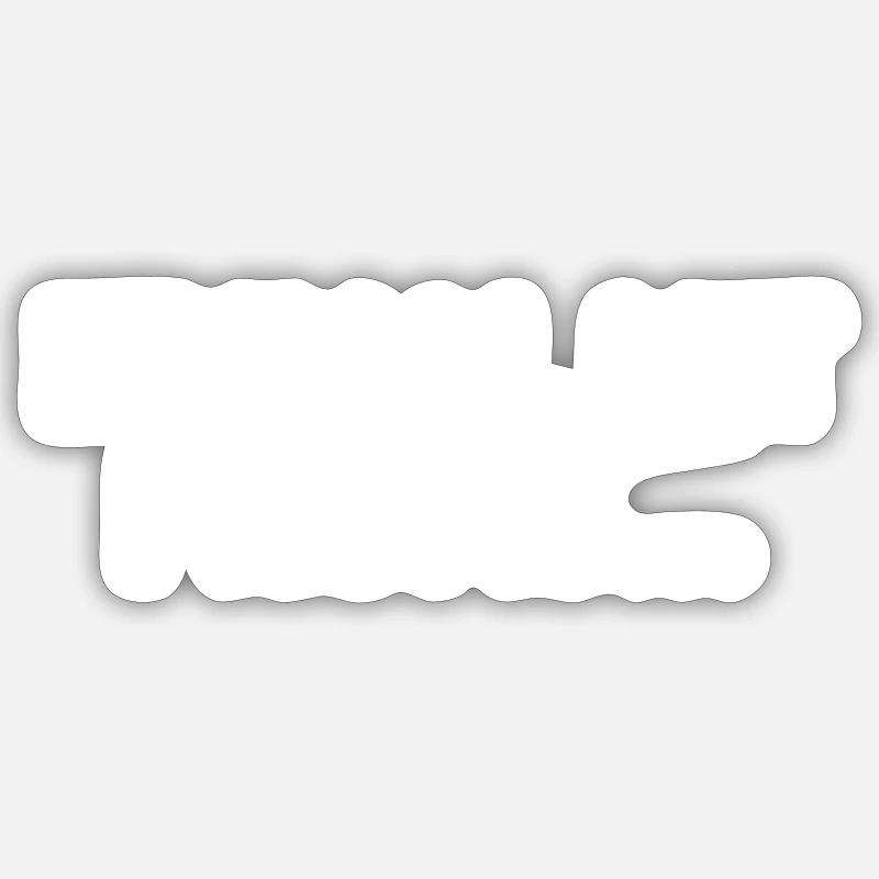 Einmal mit Profis! - Sticker Größe S (10 x 10 cm) - Mattweiß