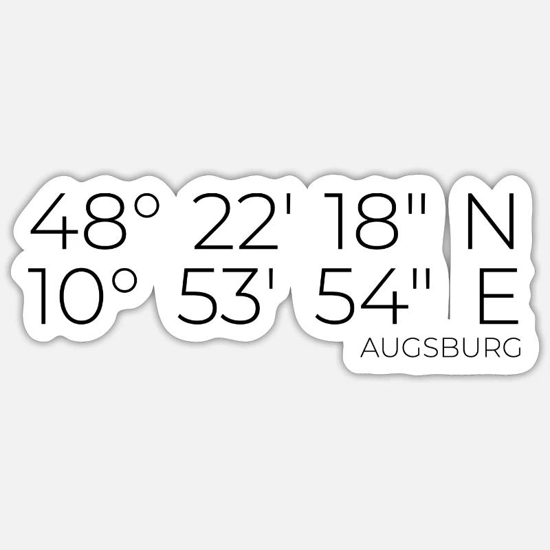 Coordinates Augsburg Sticker size S (10 x 10 cm)