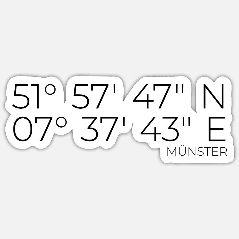 Coordinates Münster Sticker size S (10 x 10 cm)