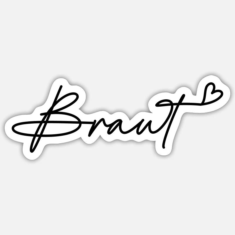 Braut Sticker Größe S (10 x 10 cm)