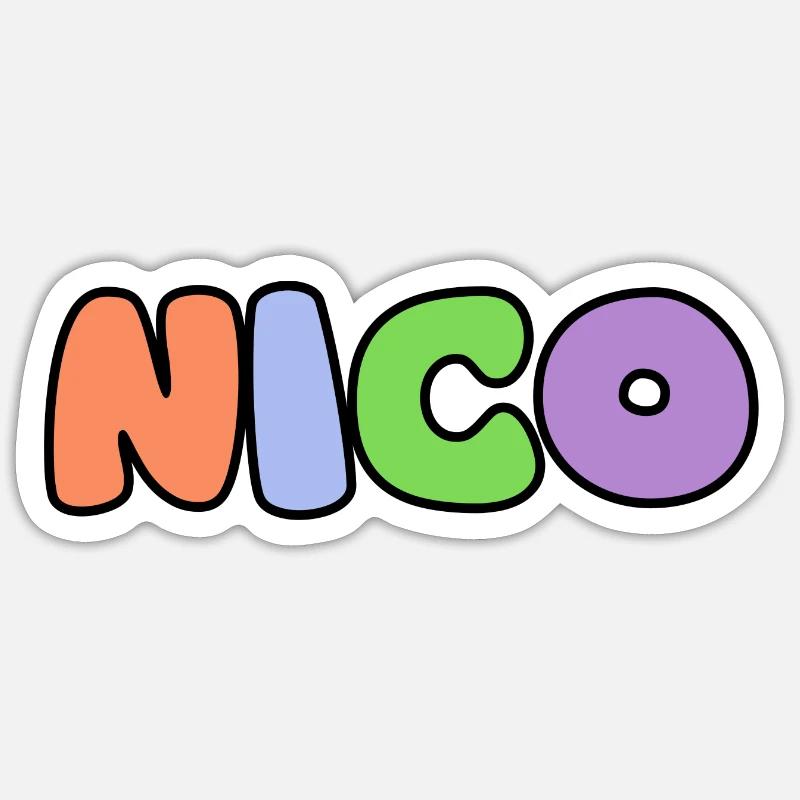 Name - Nico Sticker Größe S (10 x 10 cm)