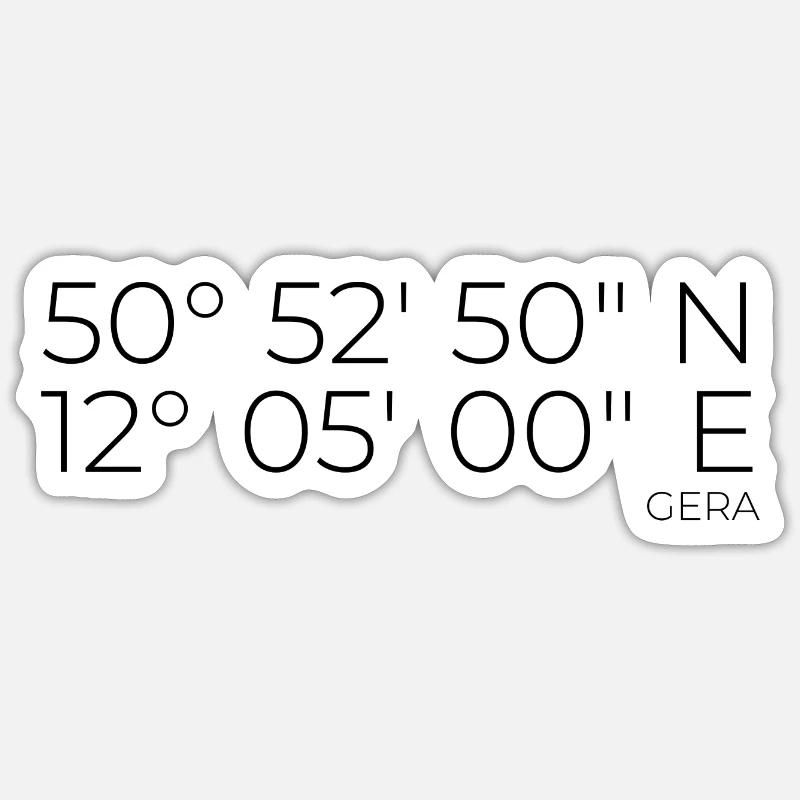 Coordinates Gera Sticker size S (10 x 10 cm)