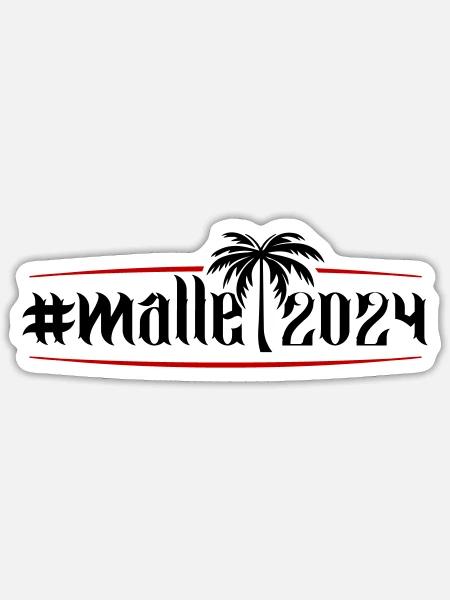 Malle 2024 Mallorca Reise - Sticker Größe S (10 x 10 cm) - Mattweiß