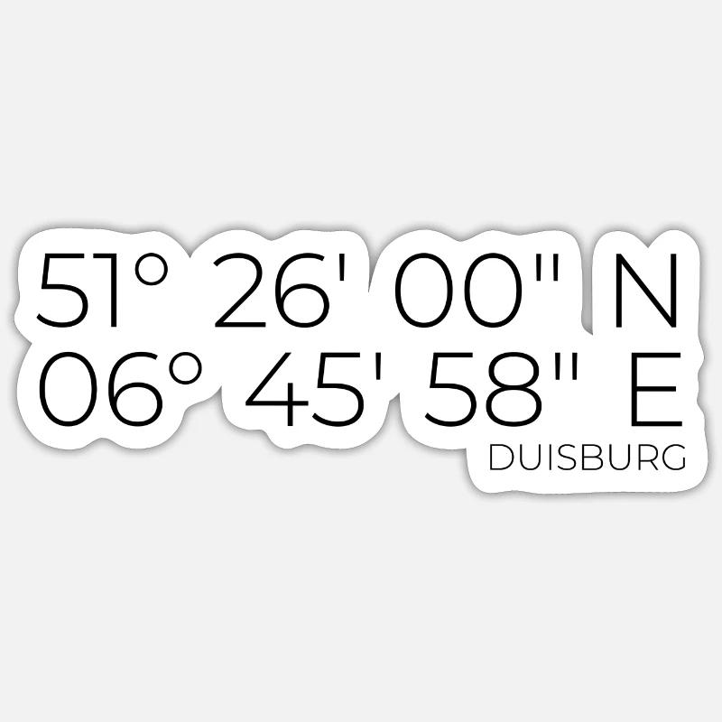 Coordinates Duisburg Sticker size S (10 x 10 cm)