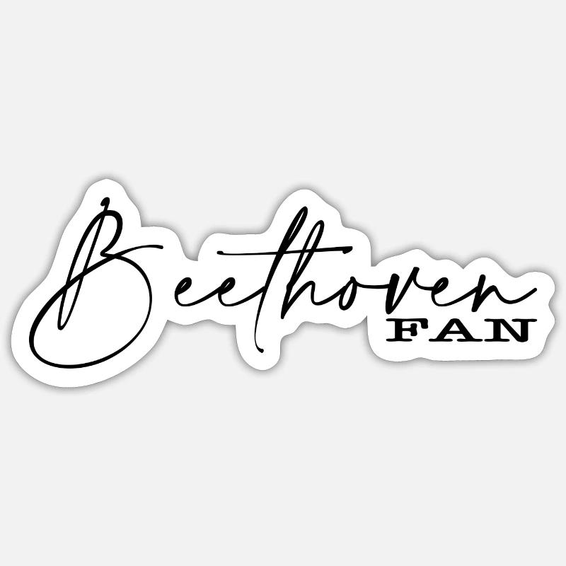 Beethoven - Sticker size S (10 x 10 cm) - white matte