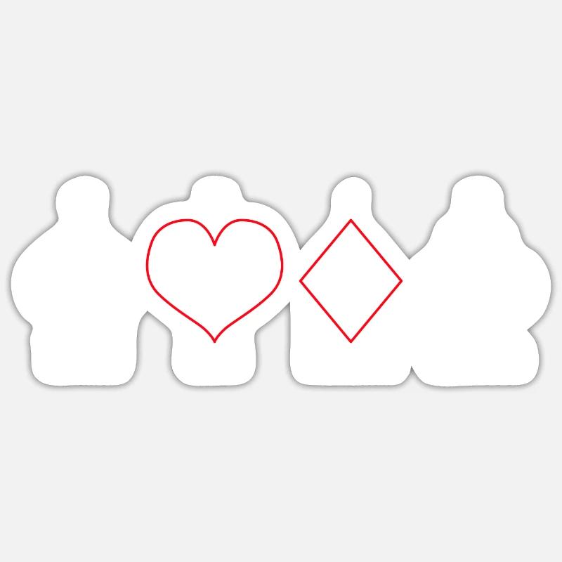 Bridge Card Game Gift - Sticker size S (10 x 10 cm) - white matte