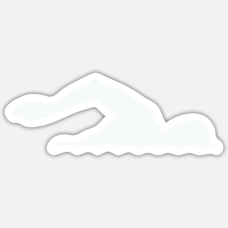 natation Sticker taille S (10 x 10 cm)