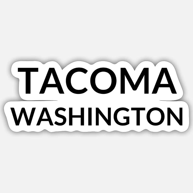 Tacoma, Washington, États-Unis - Sticker taille S (10 x 10 cm) - blanc mat