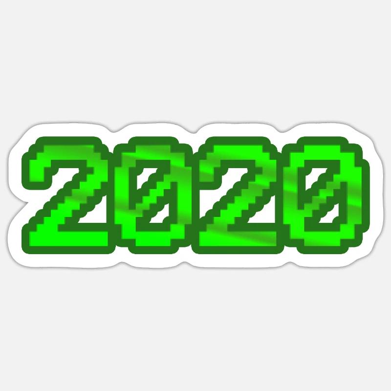 2020 - Sticker taille S (10 x 10 cm) - blanc mat