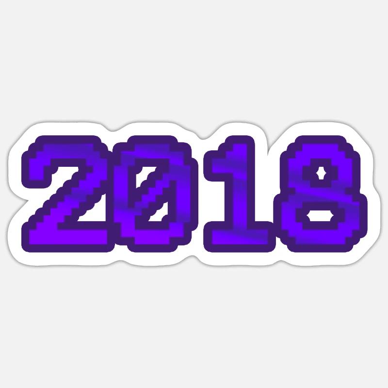 2018 - Sticker taille S (10 x 10 cm) - blanc mat