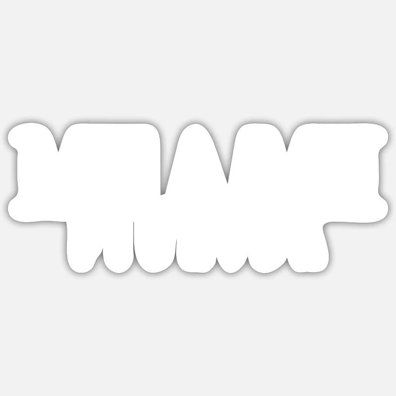 Miami - Floride - Sticker taille S (10 x 10 cm) - blanc mat