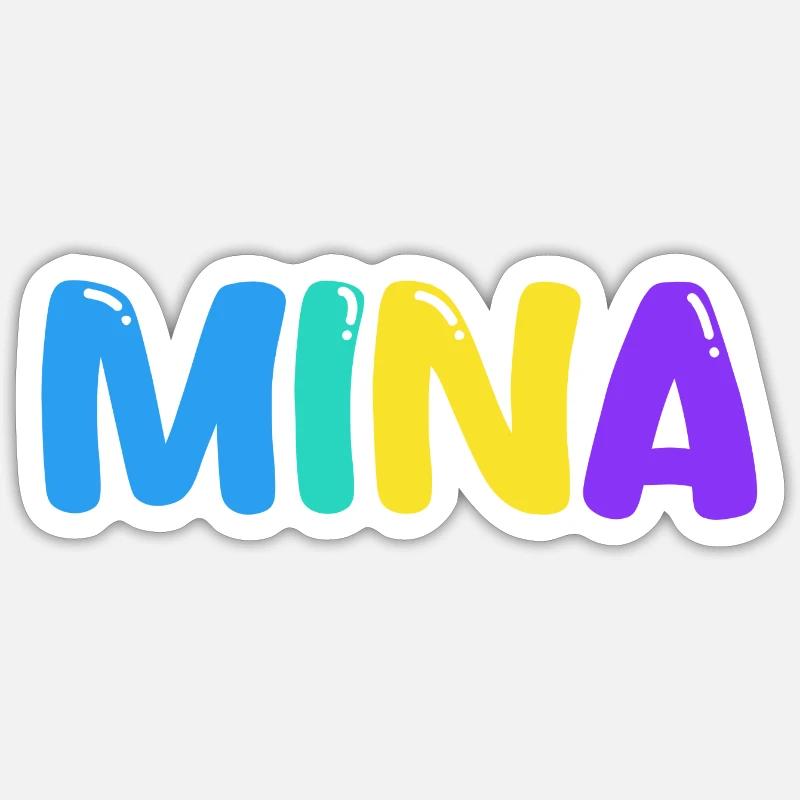 Nom - Mina Sticker taille S (10 x 10 cm)