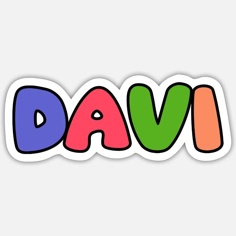 Name - Davi Sticker Größe S (10 x 10 cm)