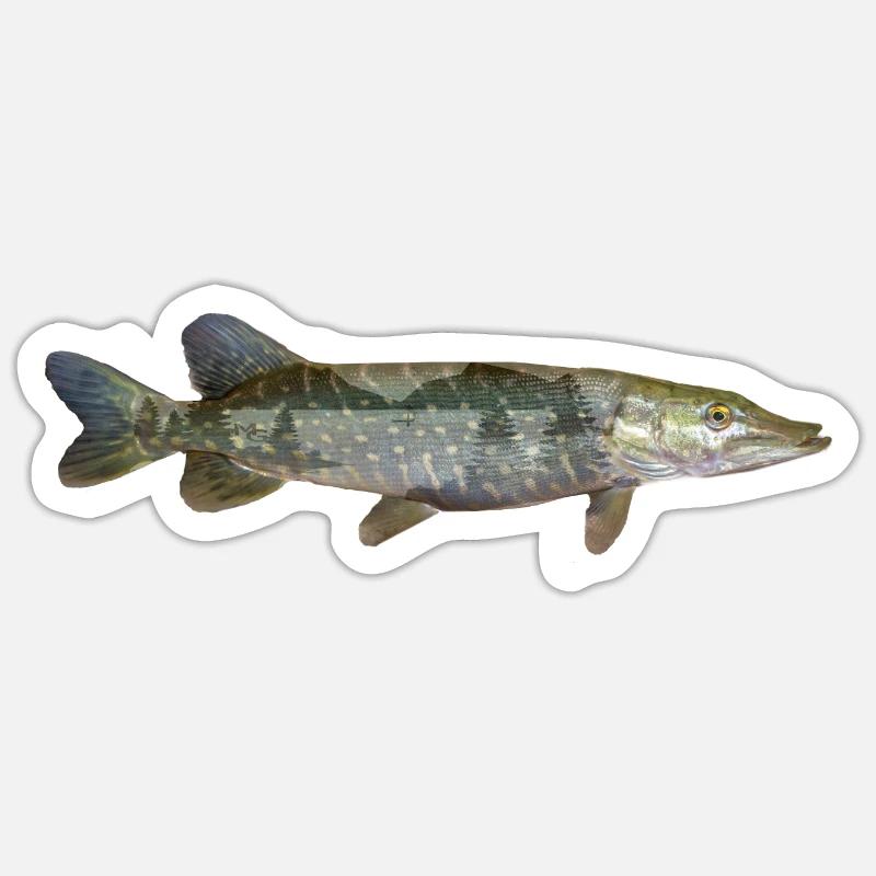 Pike Sticker size S (10 x 10 cm)